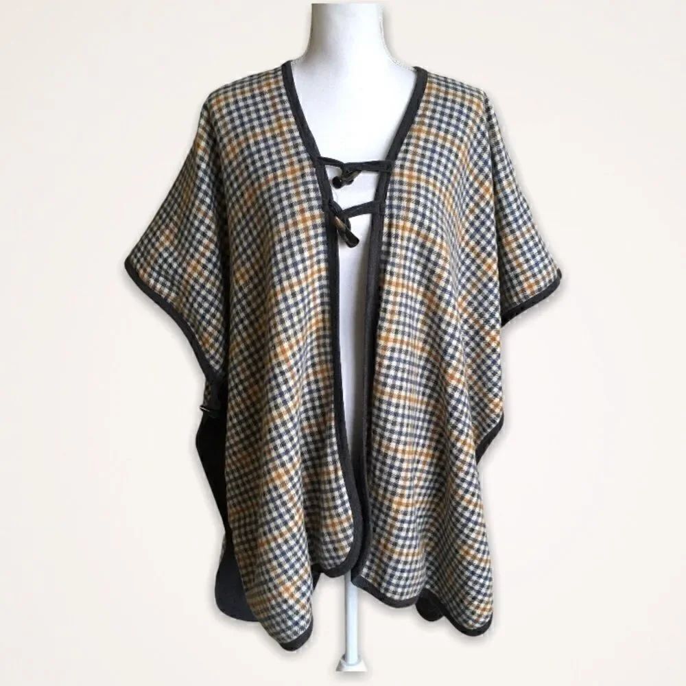 Asos Plaid Poncho   